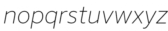 FF Sero Pro Thin Italic Font LOWERCASE
