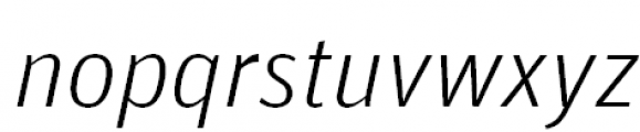 FF Unit Offc Pro Light Italic Font LOWERCASE