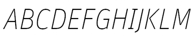 FF Unit Offc Pro SC Thin Italic Font UPPERCASE