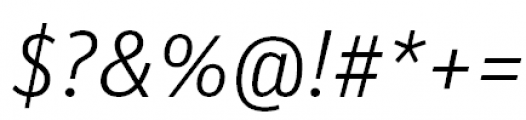 FF Unit Pro Light Italic Font OTHER CHARS