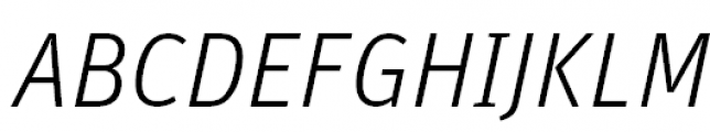 FF Unit Pro Light Italic Font UPPERCASE