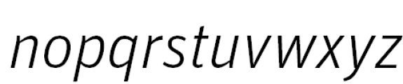 FF Unit Pro Light Italic Font LOWERCASE
