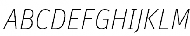 FF Unit Pro Thin Italic Font UPPERCASE