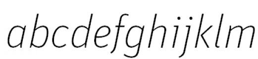 FF Unit Pro Thin Italic FONT
