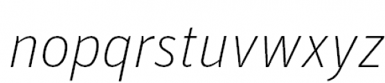 FF Unit Pro Thin Italic Font LOWERCASE