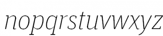 FF Unit Slab Offc Pro Thin Italic Font LOWERCASE
