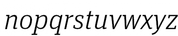 FF Unit Slab Pro Light Italic Font LOWERCASE