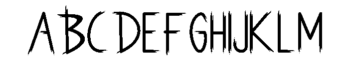 FHINJAM SHERABRUSH Font UPPERCASE