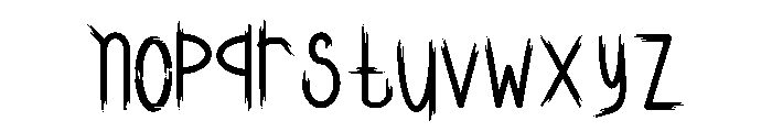 FHINJAM SHERABRUSH Font LOWERCASE