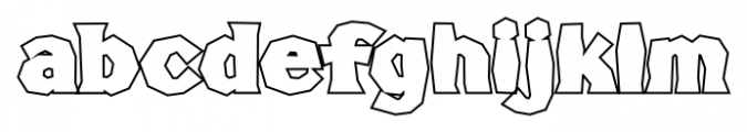 FHA Broken Gothic Busted CC Font LOWERCASE