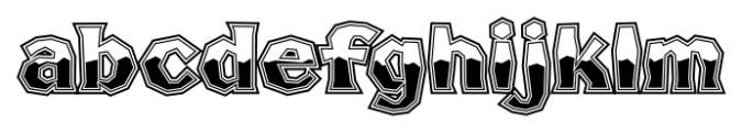 FHA Broken Gothic Busted Font LOWERCASE