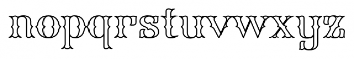 FHA Tuscan Roman Spurred Outline Font LOWERCASE