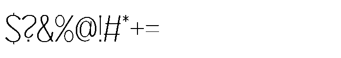 Fhagi Thin Font OTHER CHARS