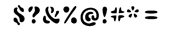 Fillmore Regular Font OTHER CHARS