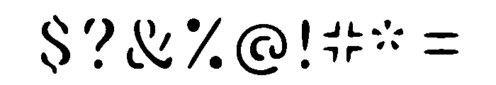 Fillmore Thin Font OTHER CHARS