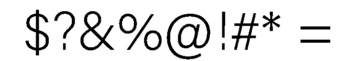 Finder Extra Light Font OTHER CHARS