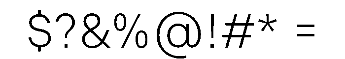 Finder Light Font OTHER CHARS