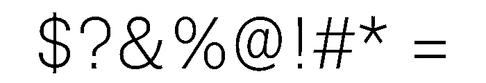 Finder Thin Font OTHER CHARS