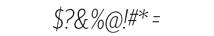Fira Sans Compressed Extra Light Italic Font OTHER CHARS