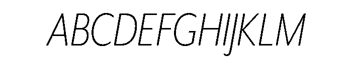 Fira Sans Compressed Extra Light Italic Font UPPERCASE