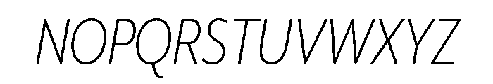 Fira Sans Compressed Extra Light Italic Font UPPERCASE