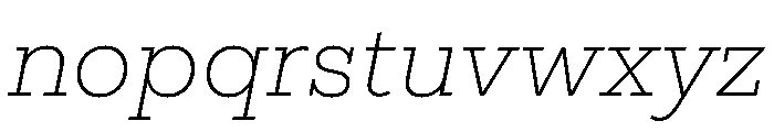 Firelli Variable Extra Light Italic Font LOWERCASE