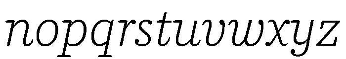 Firelli Variable Light Italic Font LOWERCASE