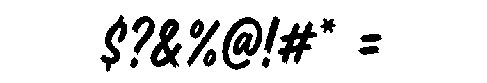 Fierce Brush Font OTHER CHARS