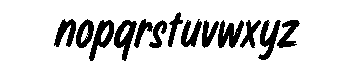 Fierce Brush Font LOWERCASE