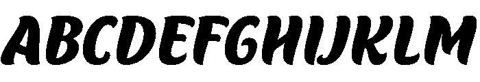 Fierce Chunky Italic Font UPPERCASE