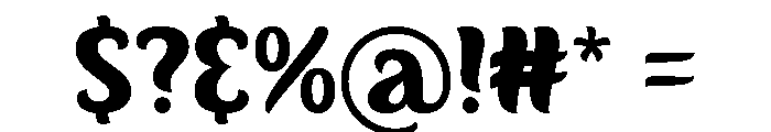 Fierce Chunky Regular Font OTHER CHARS