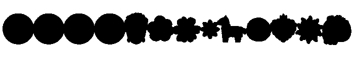 FiestaCharmBracelet Decor Font LOWERCASE