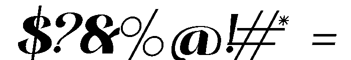 Filoptus Italic Font OTHER CHARS