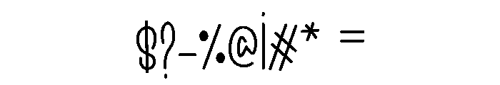 Financial Font OTHER CHARS