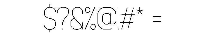 Finderst Thin Font OTHER CHARS