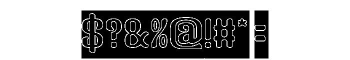 Finger Style-Hollow-Inverse Font OTHER CHARS