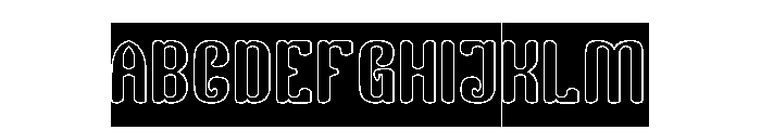 Finger Style-Hollow-Inverse Font UPPERCASE