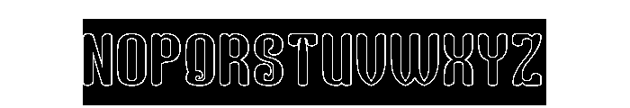 Finger Style-Hollow-Inverse Font UPPERCASE