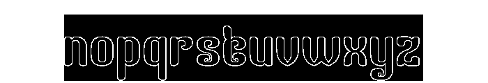 Finger Style-Hollow-Inverse Font LOWERCASE
