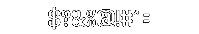 Finger Style-Hollow Font OTHER CHARS