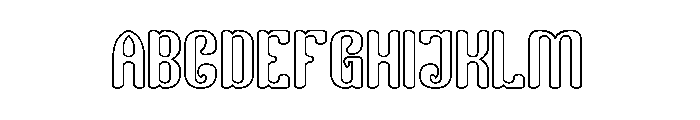 Finger Style-Hollow Font UPPERCASE