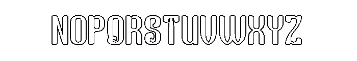 Finger Style-Hollow Font UPPERCASE