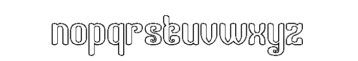 Finger Style-Hollow Font LOWERCASE