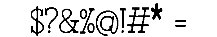 FireBrick Font OTHER CHARS