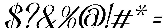 Firorah Italic Font OTHER CHARS