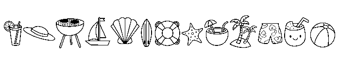 First Day Summer Font UPPERCASE