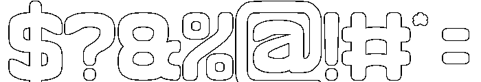 First Point-Hollow Font OTHER CHARS