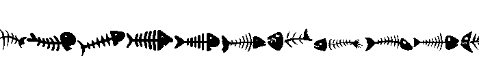 Fish Bone Collection Font UPPERCASE