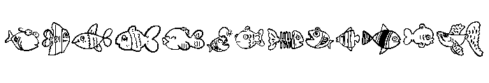 Fish funny Font UPPERCASE