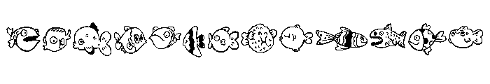 Fish funny Font UPPERCASE